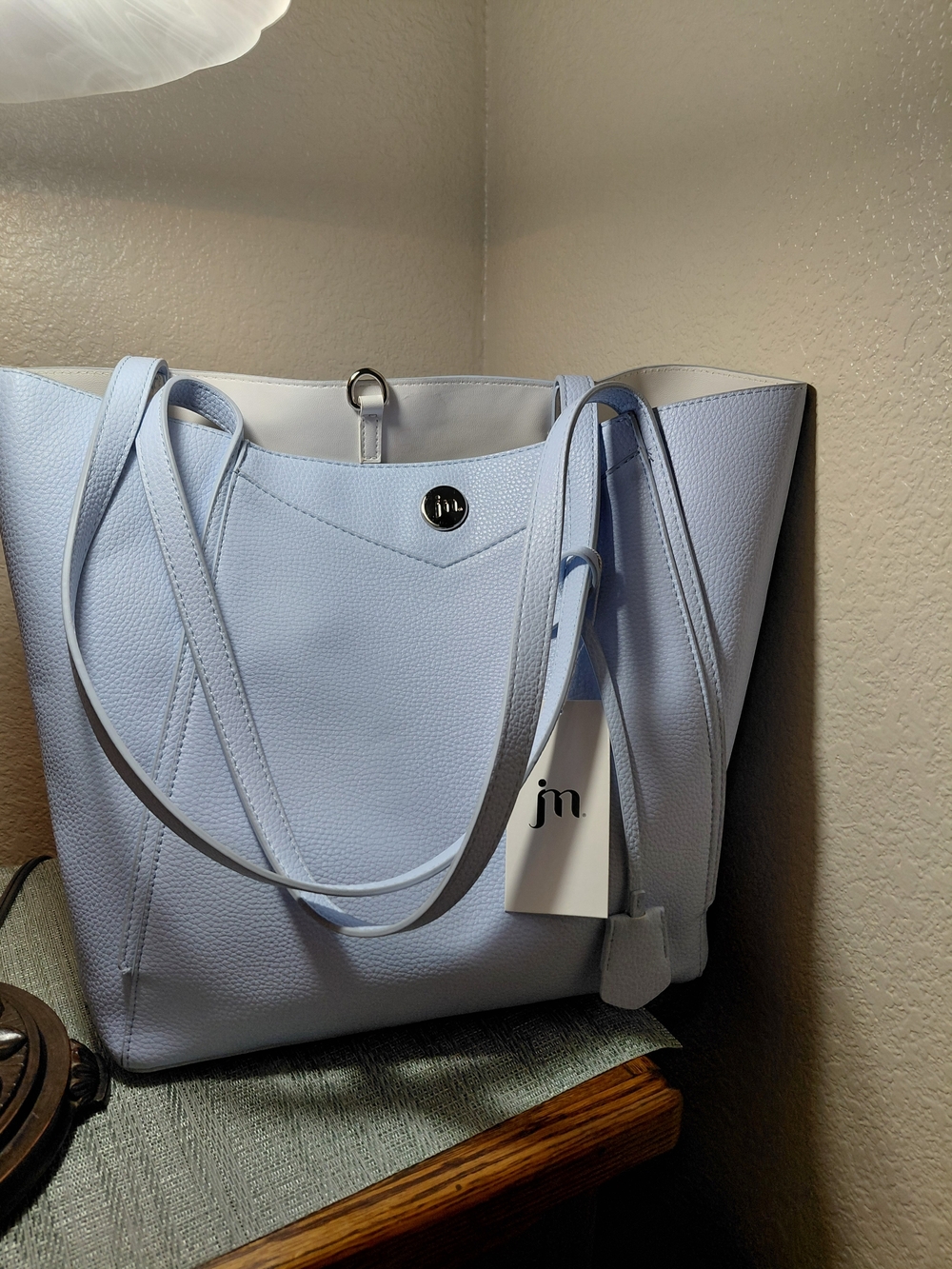 Light Blue Tote Bag - Elegant Women’s Shoulder Bag
